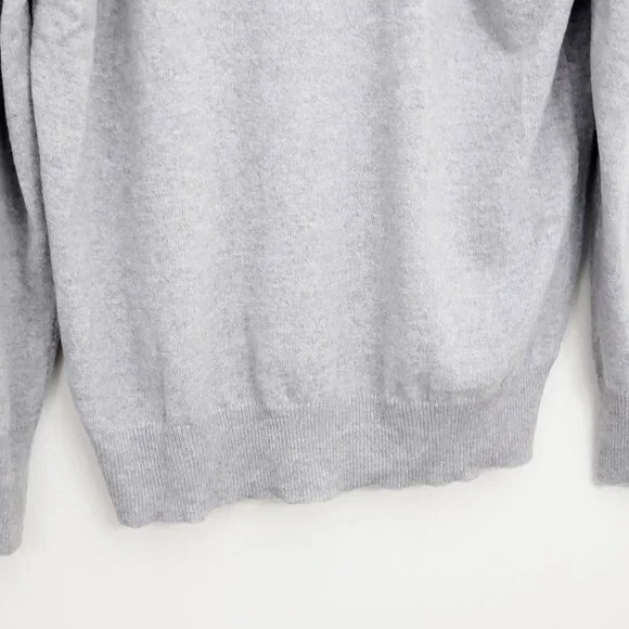 Gwyn Goop G. Label V Neck Merino Wool Sweater Grey Small